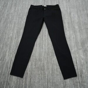 Banana Republic Women Pants Sloan Tapered Black Flat Front Viscose 6 30 X 28.5